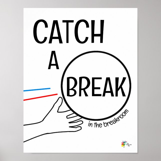 Poster de bureau amusant pour la salle de pause at (Devant)