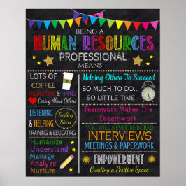 Poster de bureau professionnel des ressources huma
