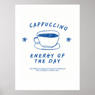 Poster de café Cappuccino  Drôle cadeau de l'amour