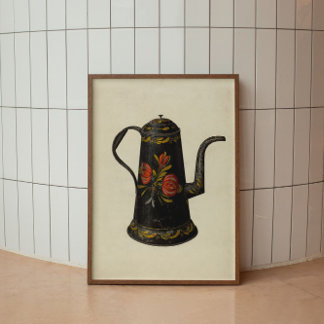Poster de café d'antiquité vintage Kitchen Wall Ar