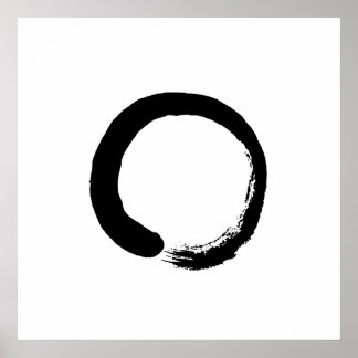 Poster de calligraphie Ensō Zen Cercle