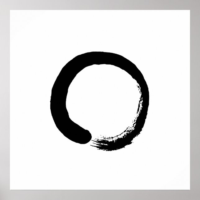 Poster de calligraphie Ensō Zen Cercle (Devant)