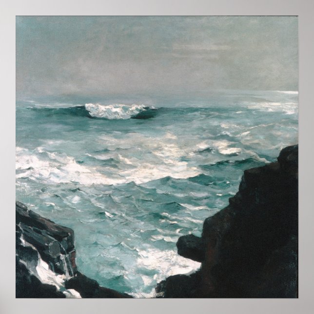 Poster De Cannon Rock (1895) Huile Sur Toile (Devant)