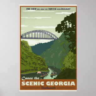 Poster de canotage Vintage voyage