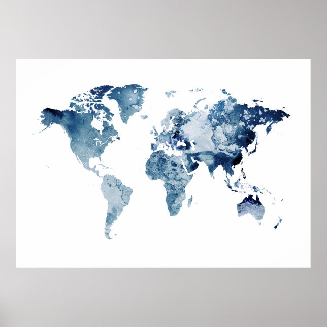 Poster de carte du monde extra-grand (Devant)