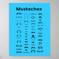 Poster de carte Moustache drôle cadeau