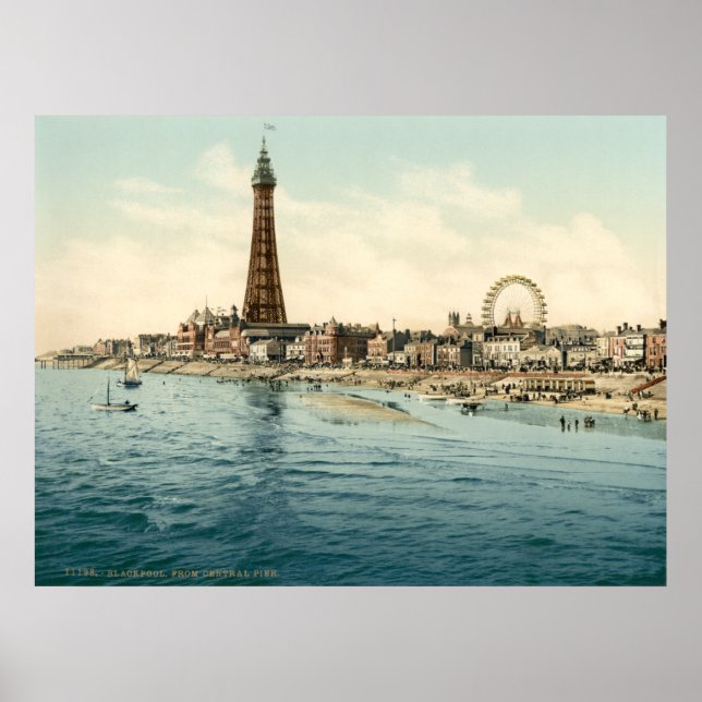 Poster De Central Pier, Blackpool, Angleterre (Devant)