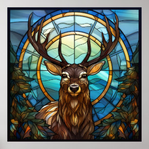 Poster de cerfs en verre