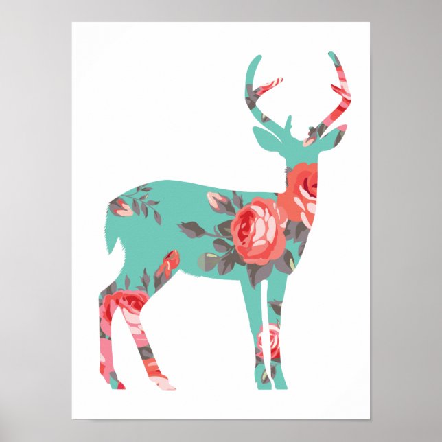 Poster de chambre pour enfants de Woodland Deer -  (Devant)