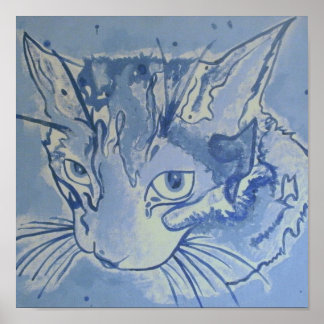 Poster de chat bleu