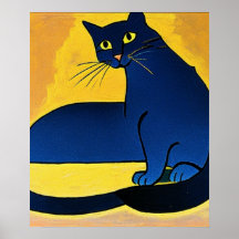 Poster de chat bleu