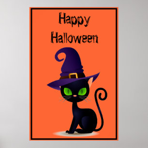 Poster de chat Halloween