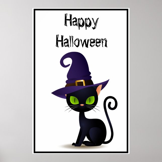 Poster de chat Halloween (Devant)