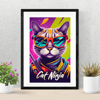 Poster de chat Ninja