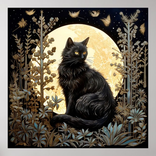 Poster de chat noir (Devant)