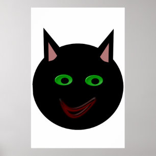 Poster de chat noir Halloween