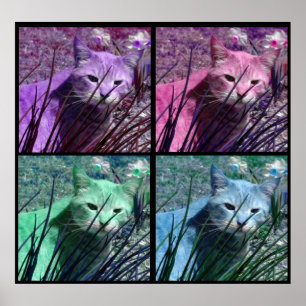 Poster de chat Pop Art Tiger