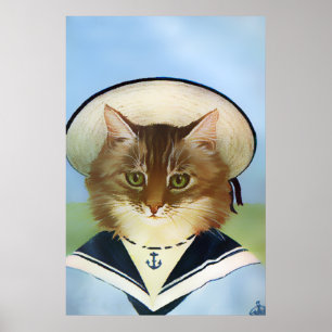 Poster de chat vintage