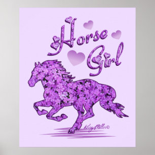Poster de Cheval de Petite Fille