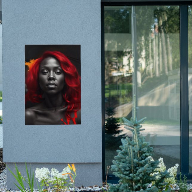 Poster de cheveux rouges vibrant (Créateur téléchargé)