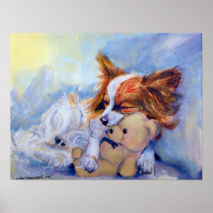 Poster de chien Papillon IMPRIMER