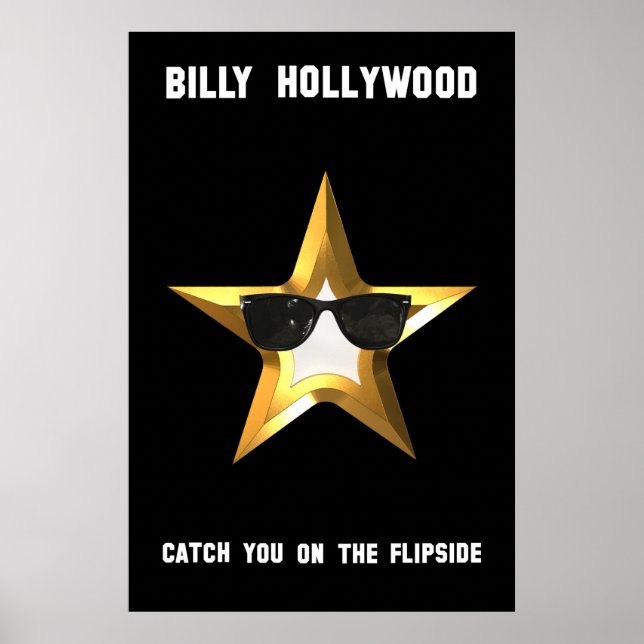 Poster de cinéma Billy Hollywood en noir (Devant)