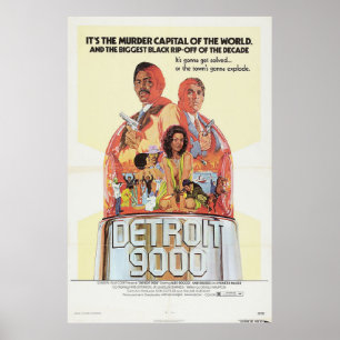 poster de cinéma Detroit 9000 vintage rétro