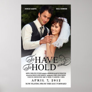 Poster de cinéma mariage - Modèle photo personnali