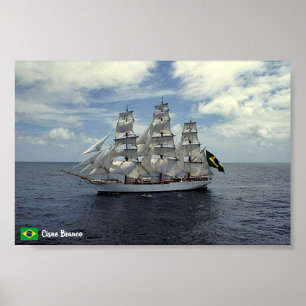 Poster de Cisne Branco, grand navire du Brésil.