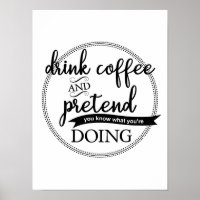 poster de citation 'Buvez du café'
