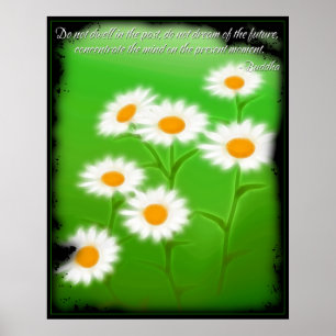 Poster de citation de bouddha concentré