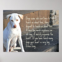 Poster de citation de chien - Erica Jong