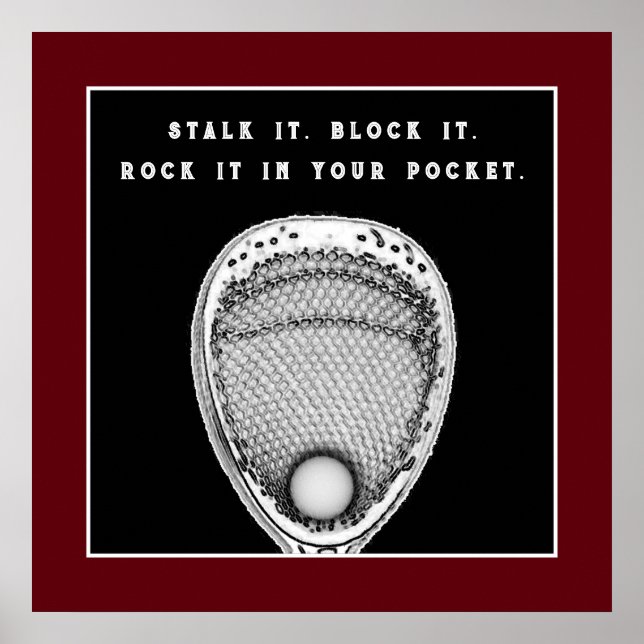 Poster de citation du gardien de but de crosse (Devant)