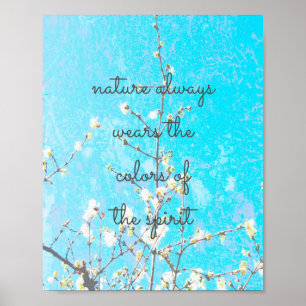 poster de citation inspirante sur blue nature art
