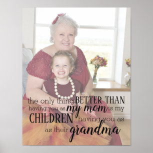 Poster de citation photo de grand-mère personnalis