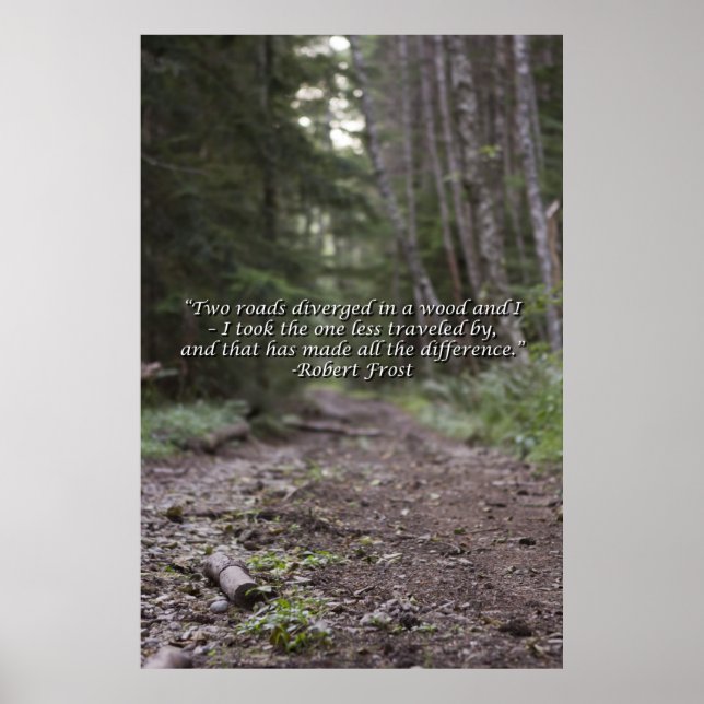 Poster de citation Robert Frost Wilderness (Devant)