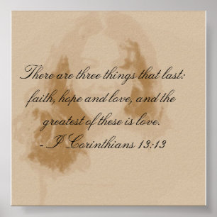 Poster de citation vintage de la Bible Love