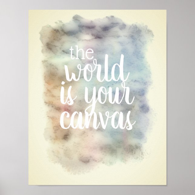 poster de citations motivantes le monde est votre  (Devant)