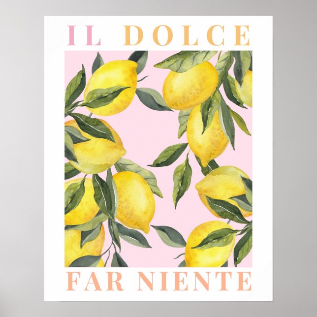 Poster de citron imprimé Italie (Devant)