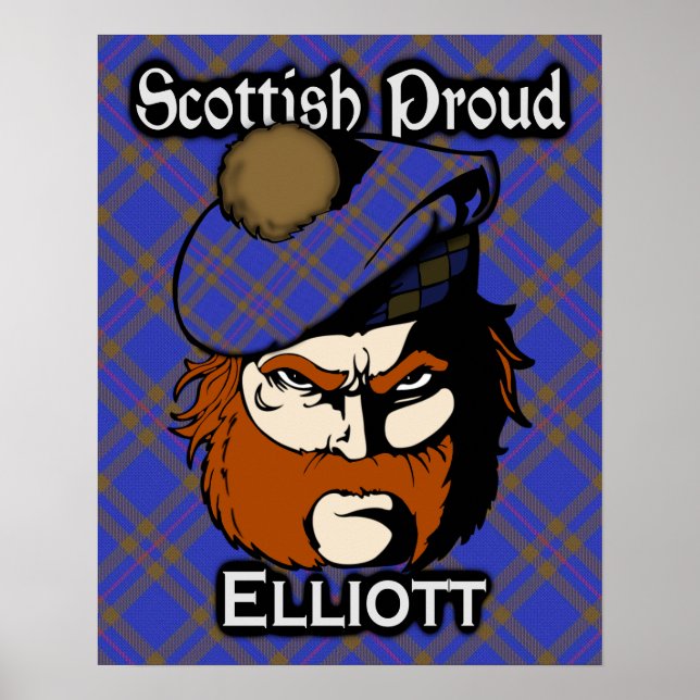 Poster de Clan Elliott Scottish Tartan (Devant)