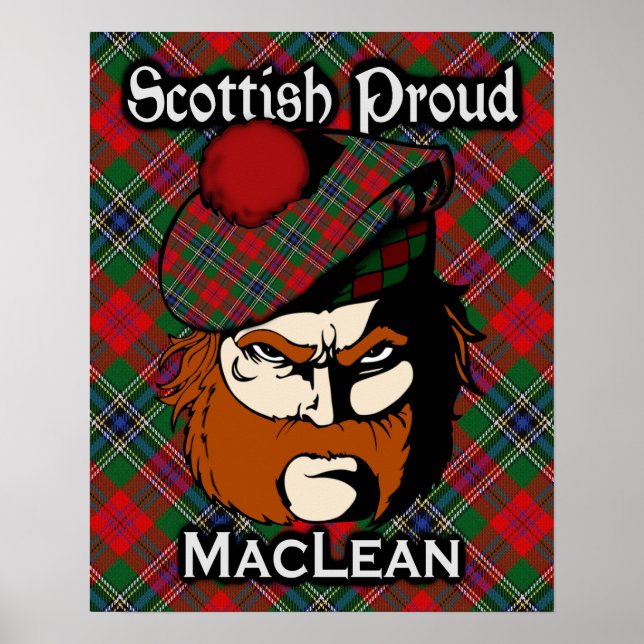 Poster de Clan MacLean Scottish Tartan (Devant)