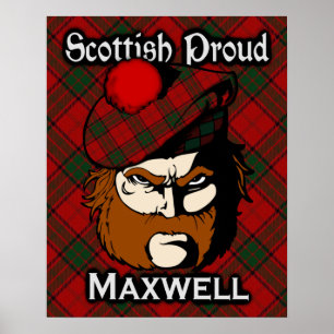 Poster de Clan Maxwell Scottish Tartan