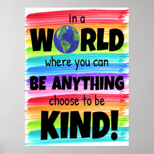 Poster de classe Be Kind