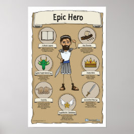 Poster de classe Epic Hero - arrière - plan blanc