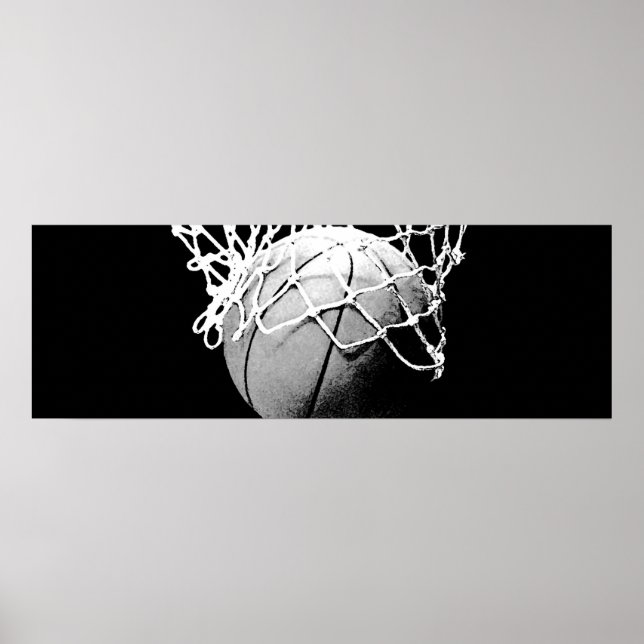 Poster de clôture de basket-ball panoramique (Devant)