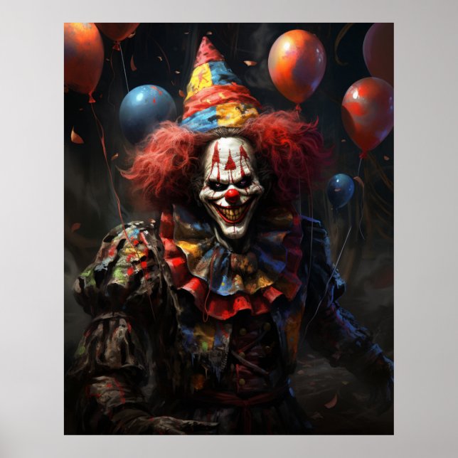Poster de clown du Carnaval déplaisant (Devant)