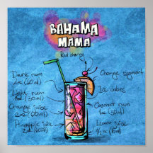 Poster de cocktail Bahama Mama