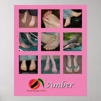 Poster de collage de pieds en ambre