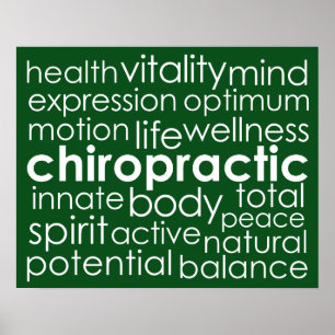 Poster de collage du mot chiropratique
