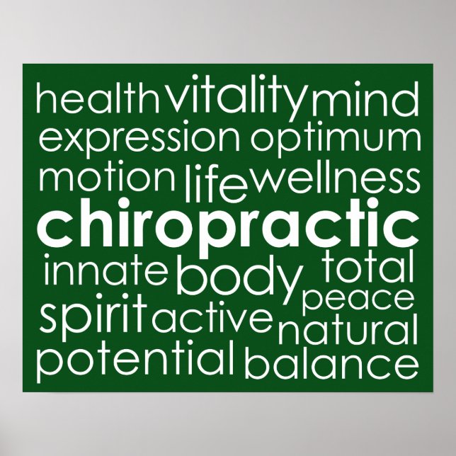 Poster de collage du mot chiropratique (Devant)